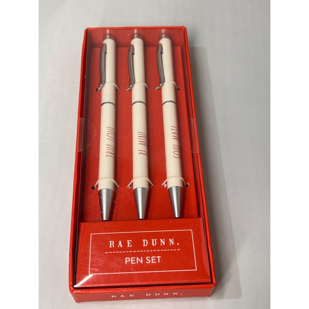 Rae Dunn Pen Set Valentines True Love Be Mine Soul Mate Gift Set New